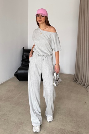 BEJNA Kadın Yumuşak Modal Dokulu Düşük Omuz Alt Üst Takım