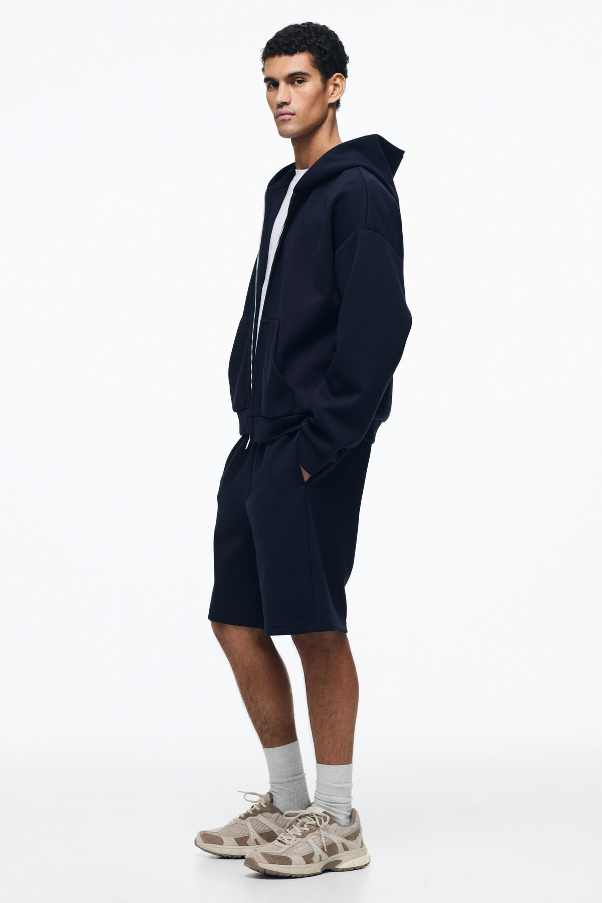 H&M İnterlok Şort Relaxed Fit görsel 6