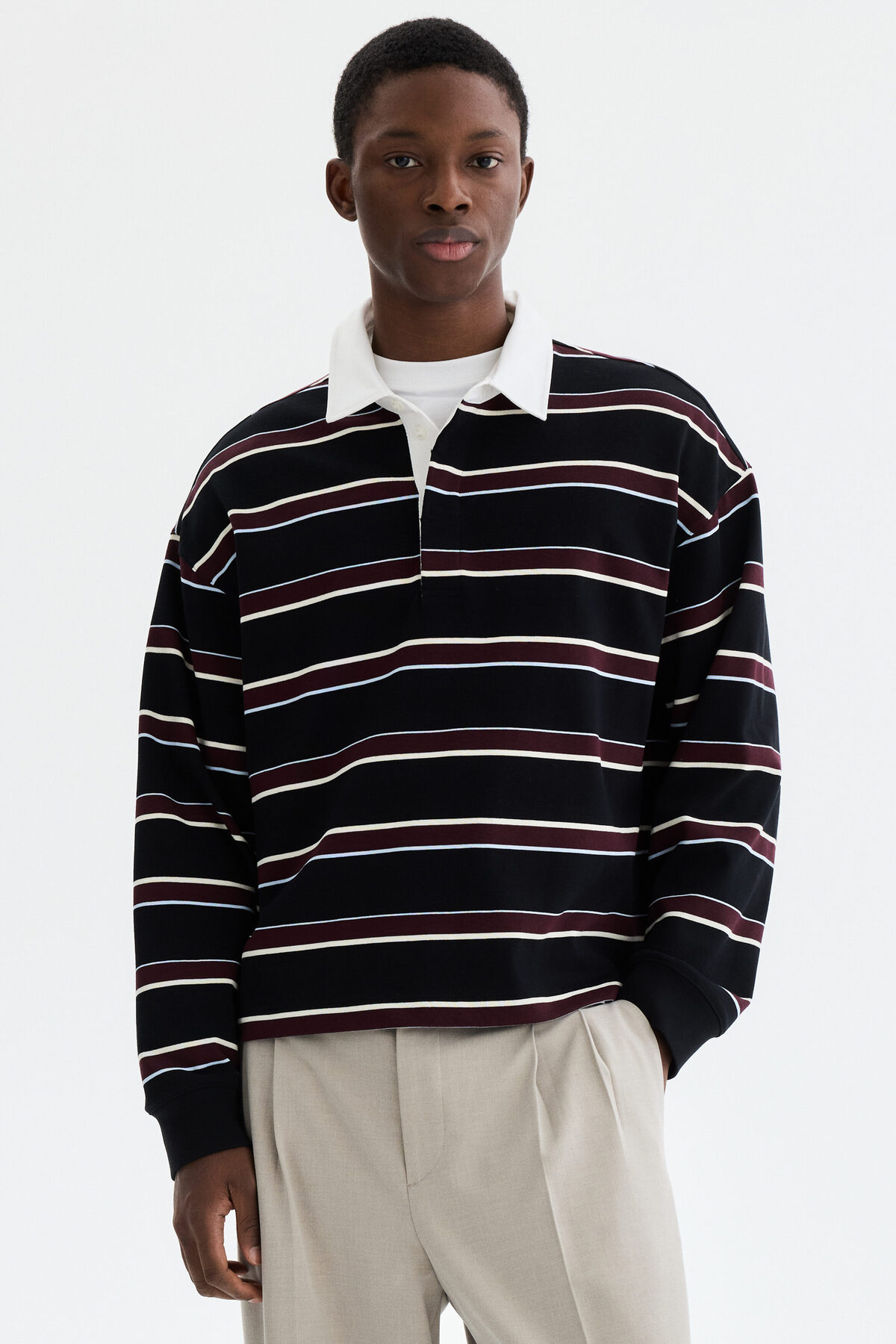 تاپ راگبی گشاد و مناسب اچ اند ام پولوشرت H&M