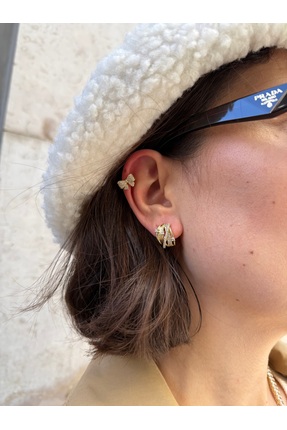 ZERA STEEL JEWELRY Altın Kaplama Çelik Küpe