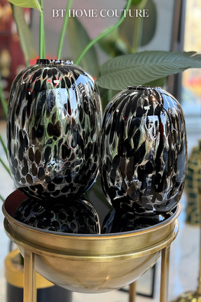 CAM 2'Lİ LEOPAR VAZO