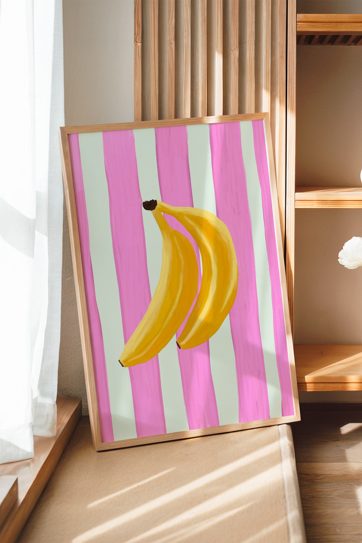 Muz Tablo Pop Art Meyve Poster Modern Duvar Dekoru Mutfak Tablosu Çerçevesiz