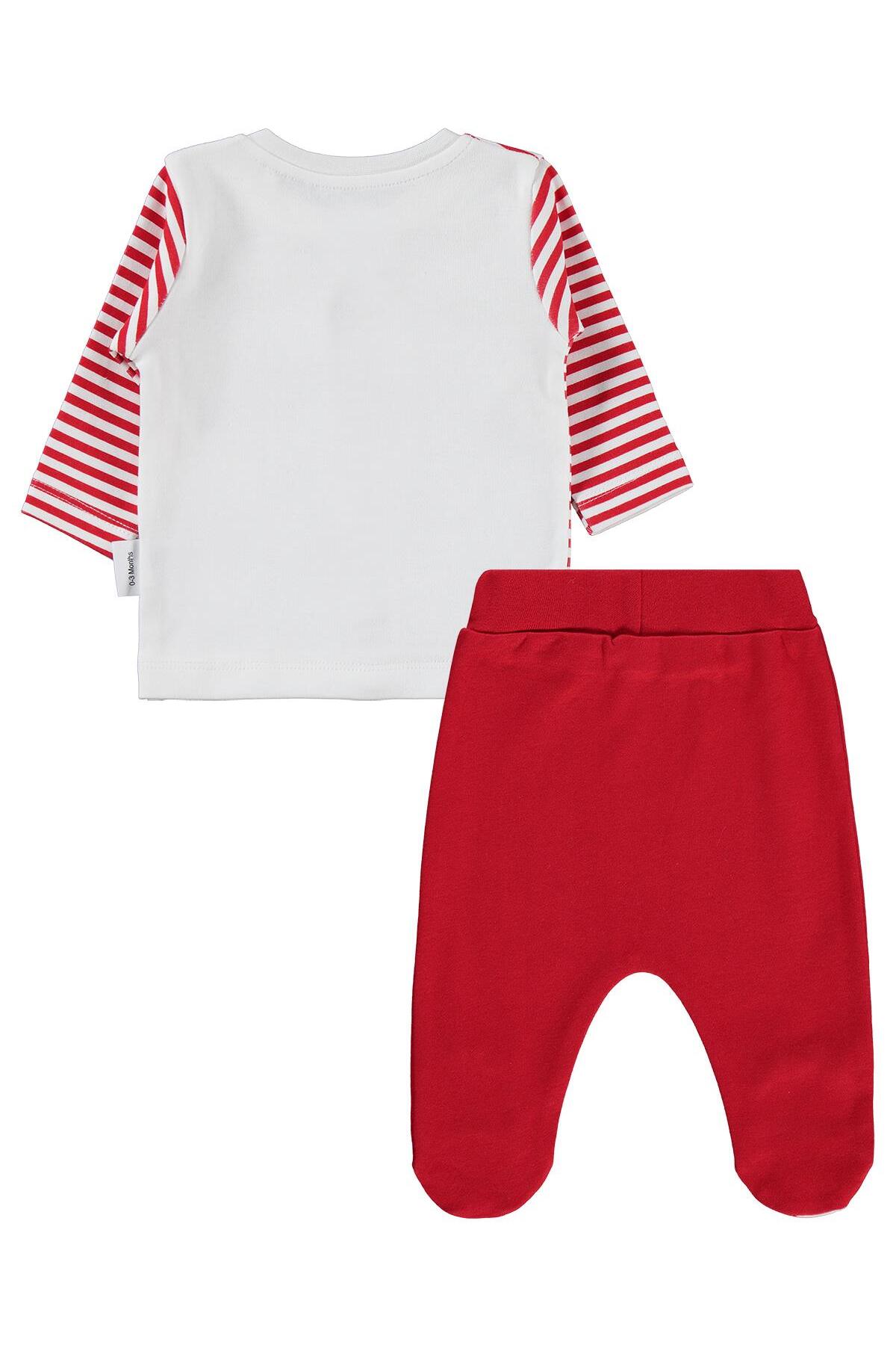 Nova Baby Çilek Kokulu Önden Açık 1-6 Ay Pijama Takımı - Ekru fotoğrafı 4 (önizleme)