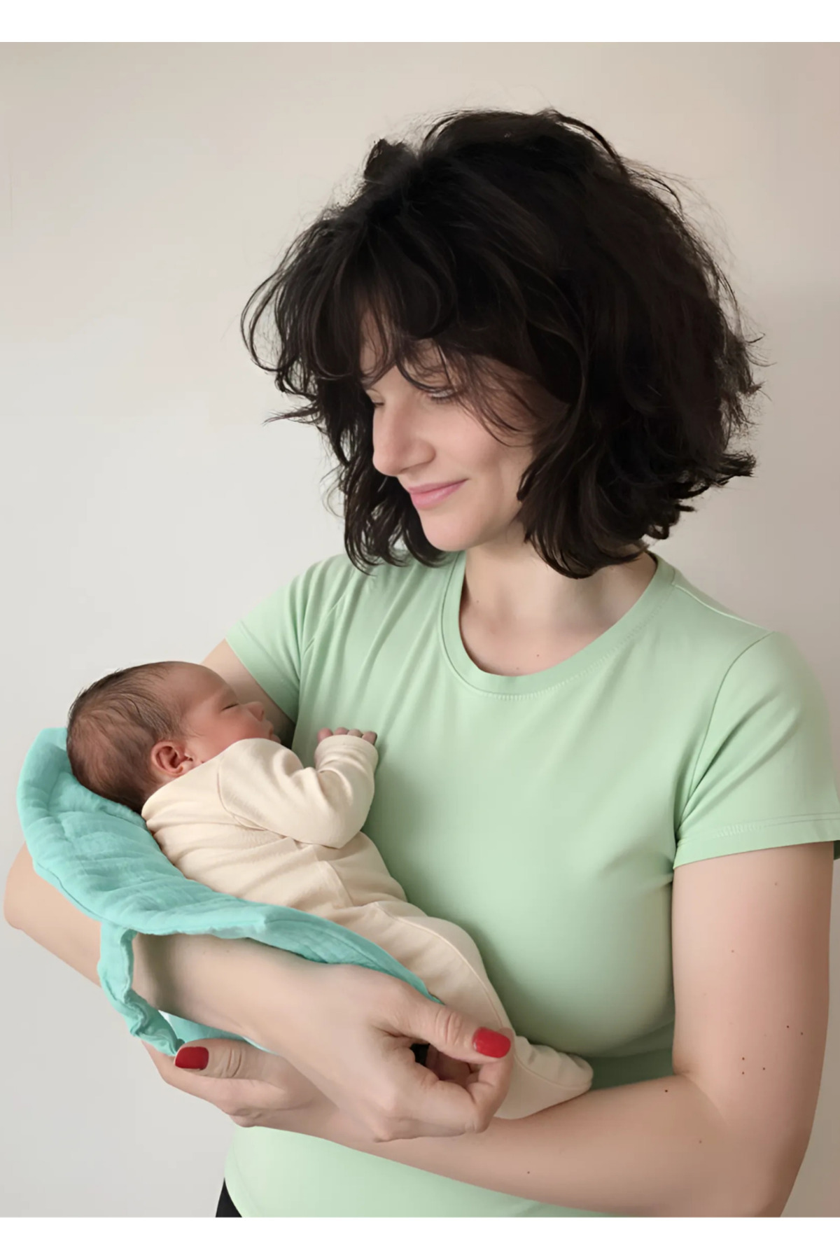 Joyous Mom Kids 4 Katlı Müslin Bebek Emzirme Seti Emzirme Yastığı, Emzirme Klipsi, İç Göstermez Bebek Emzirme Örtüsü fotoğrafı 3 (önizleme)