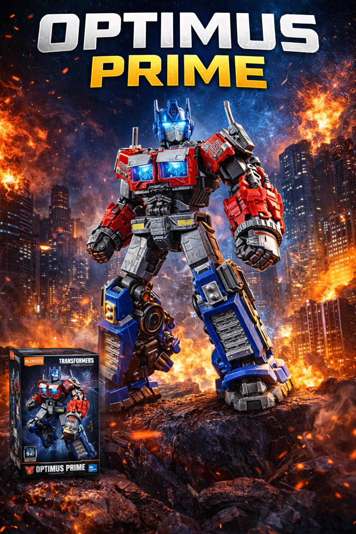 Cici Oyuncak Blokees Transformers Classic Class Optimus Prime Led Işıklı Tam Hareketli Model Kit Figür fotoğrafı 5 (önizleme)