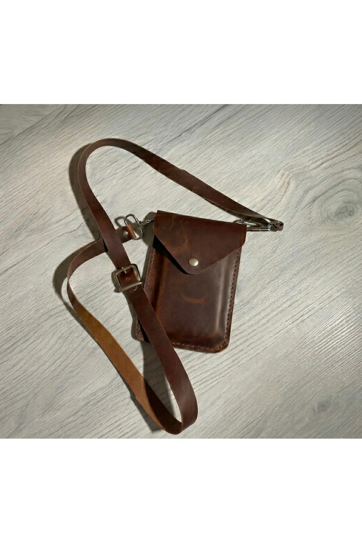 İnfinite Hide Leather Hakiki deri telefon çantası
