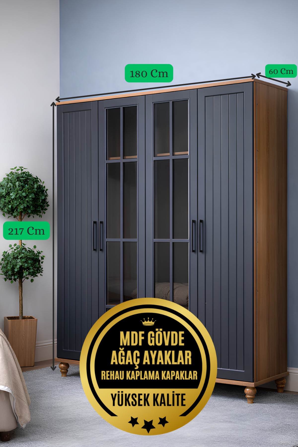 arionkids Ozan 4 Kapaklı Çekmeceli Dolap | 1. Sınıf MDF Kalitesi fotoğrafı 2 (önizleme)