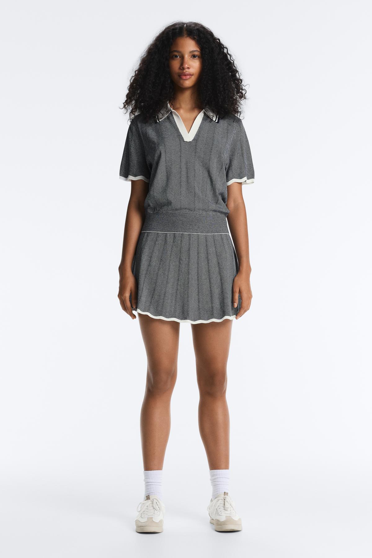 Oysho  Balıksırtı piliseli örgü etek - Görsel 2