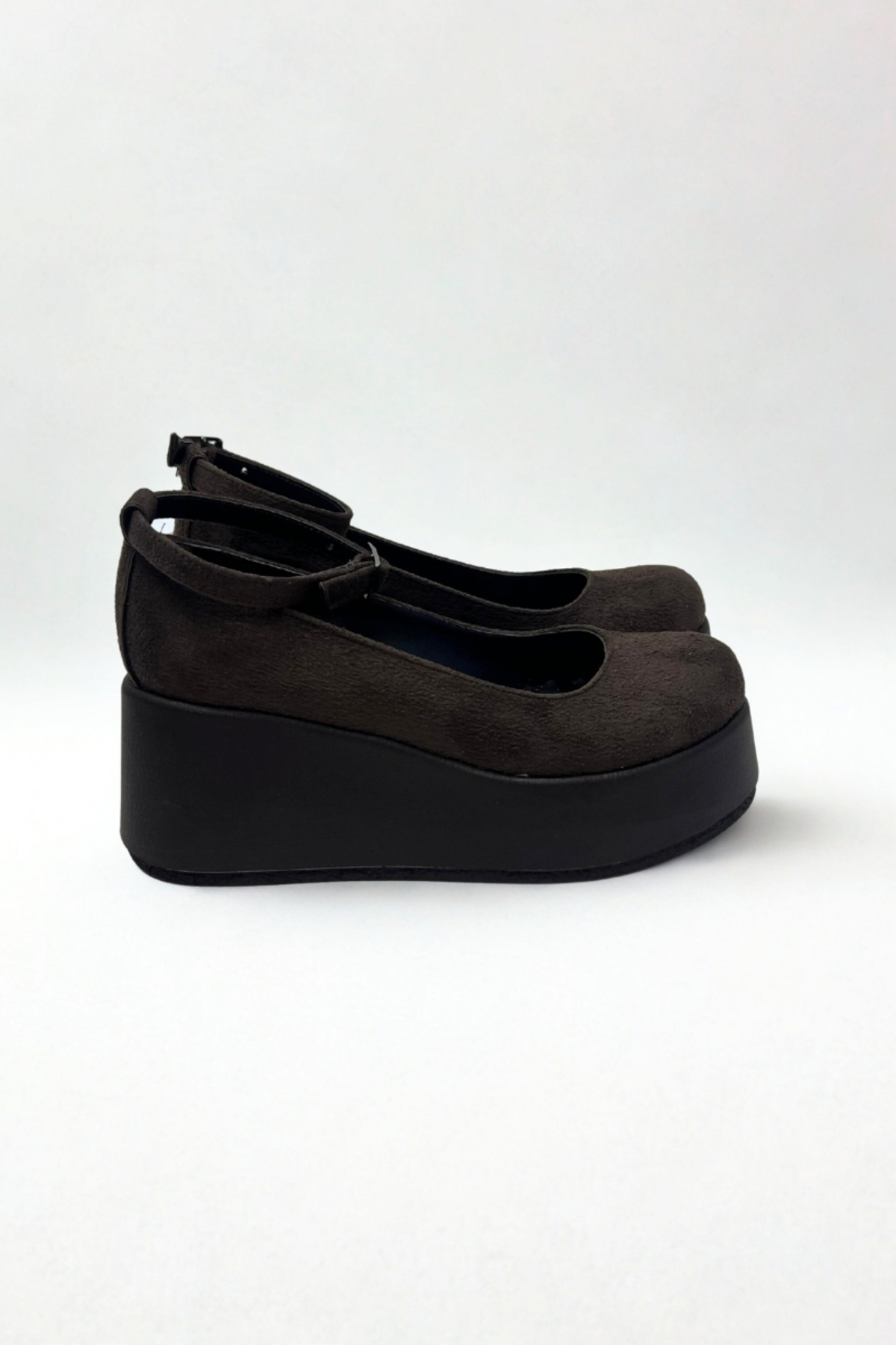 inizio Kahverengi Süet Dolgu Topuk Kadın Loafer V4211 görsel 6