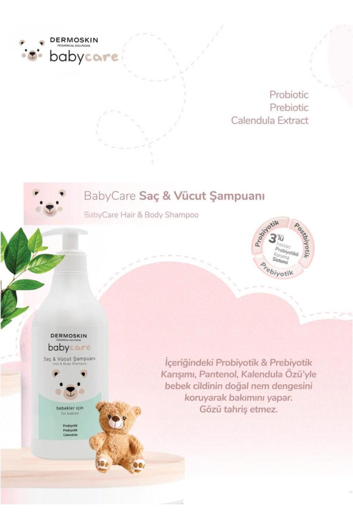 Dermoskin Babycare Günlük Bebek Bakım Seti | Saç ve Vücut Şampuanı + Bebek Yağı + Pişik Kremi | 3'lü Set fotoğrafı 4 (önizleme)