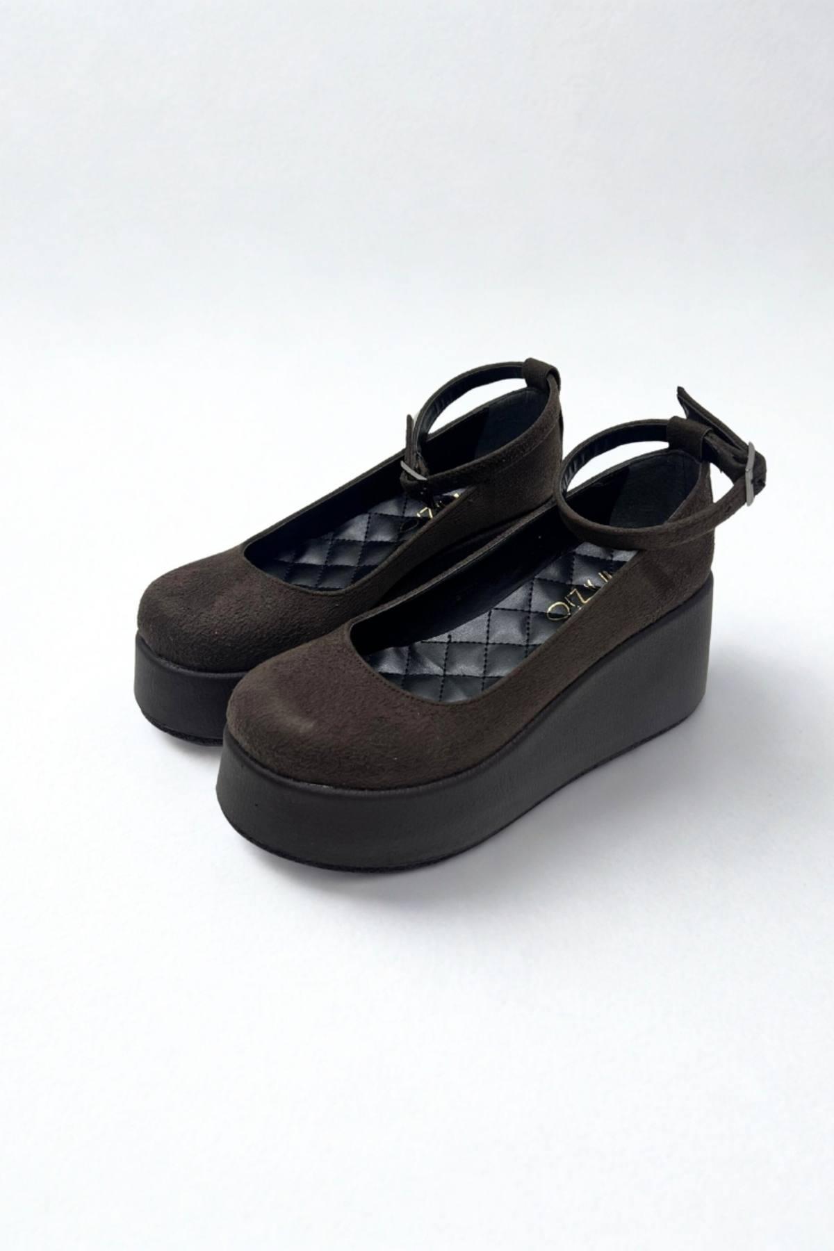 inizio Kahverengi Süet Dolgu Topuk Kadın Loafer V4211 görsel 4