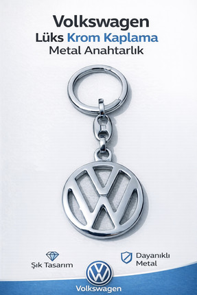Baghes Yüksek Kaliteli Volkswagen Logolu Lüks Krom Kaplama 9.5x3.5 cm Şık Hed...