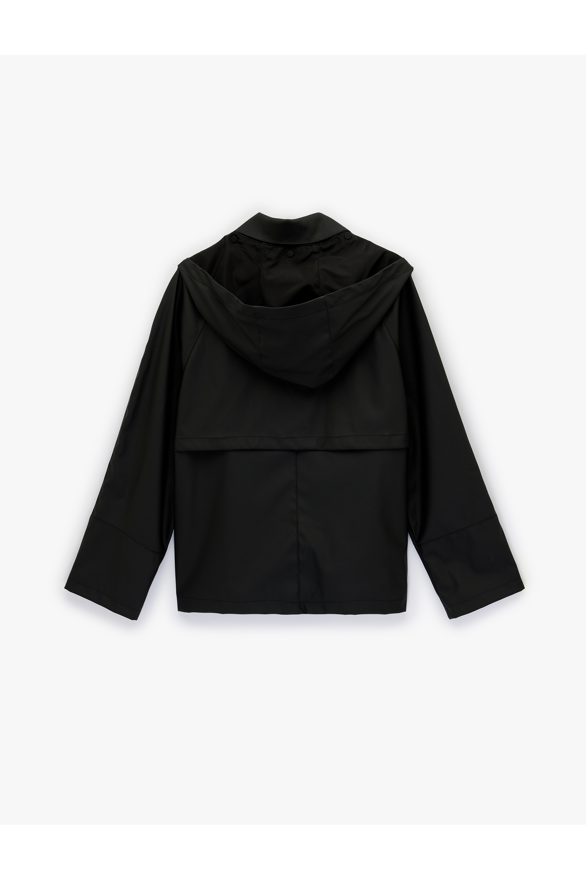 Koton  Rahat Kalıp Uzun Kollu Cepli Çıtçıt Düğme Detaylı Su İtici Kapşonlu Yağmurluk - Görsel 2