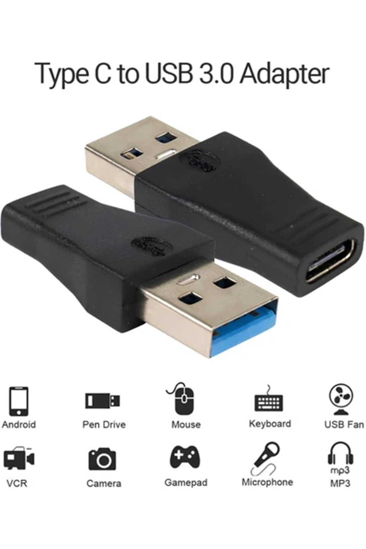 USB 3.0 Erkek to USB 3.1 Type-C Dişi Dönüştürücü Yüksek Hız 5 Gbps Yüksek Veri Aktarım Hız Çevirici