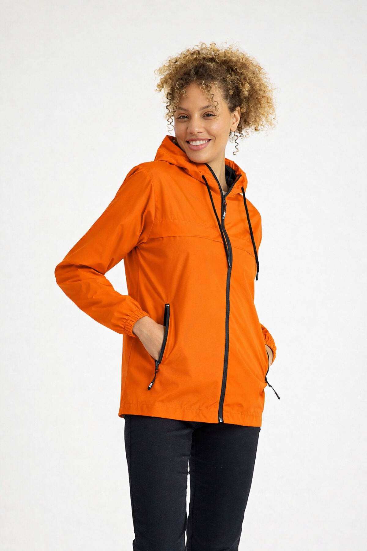 comstar  Kadın Içi Astarlı Suya Dayanıklı Kapüşonlu Yağmurluk - Görsel 2