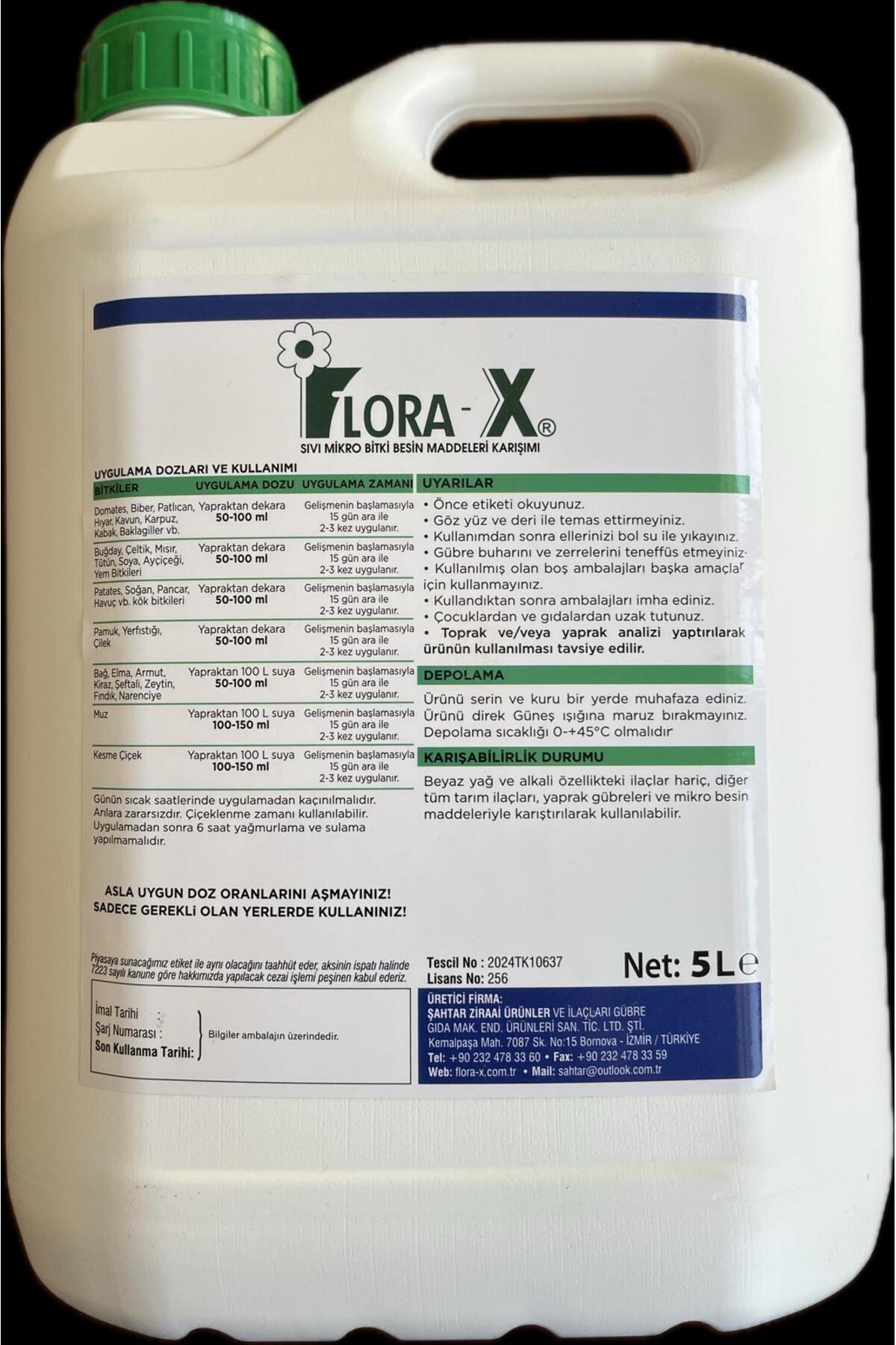 Şahtar zirai ürünler FLORA-X SIVI BİTKİ GÜBRESİ 5LT(ÇİÇEK