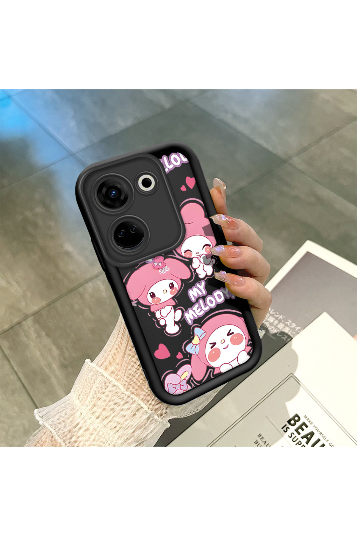 Black Silicone Case with Tecno Camon 20 Pro 4G(CK7n) Shockproof Camera Protection