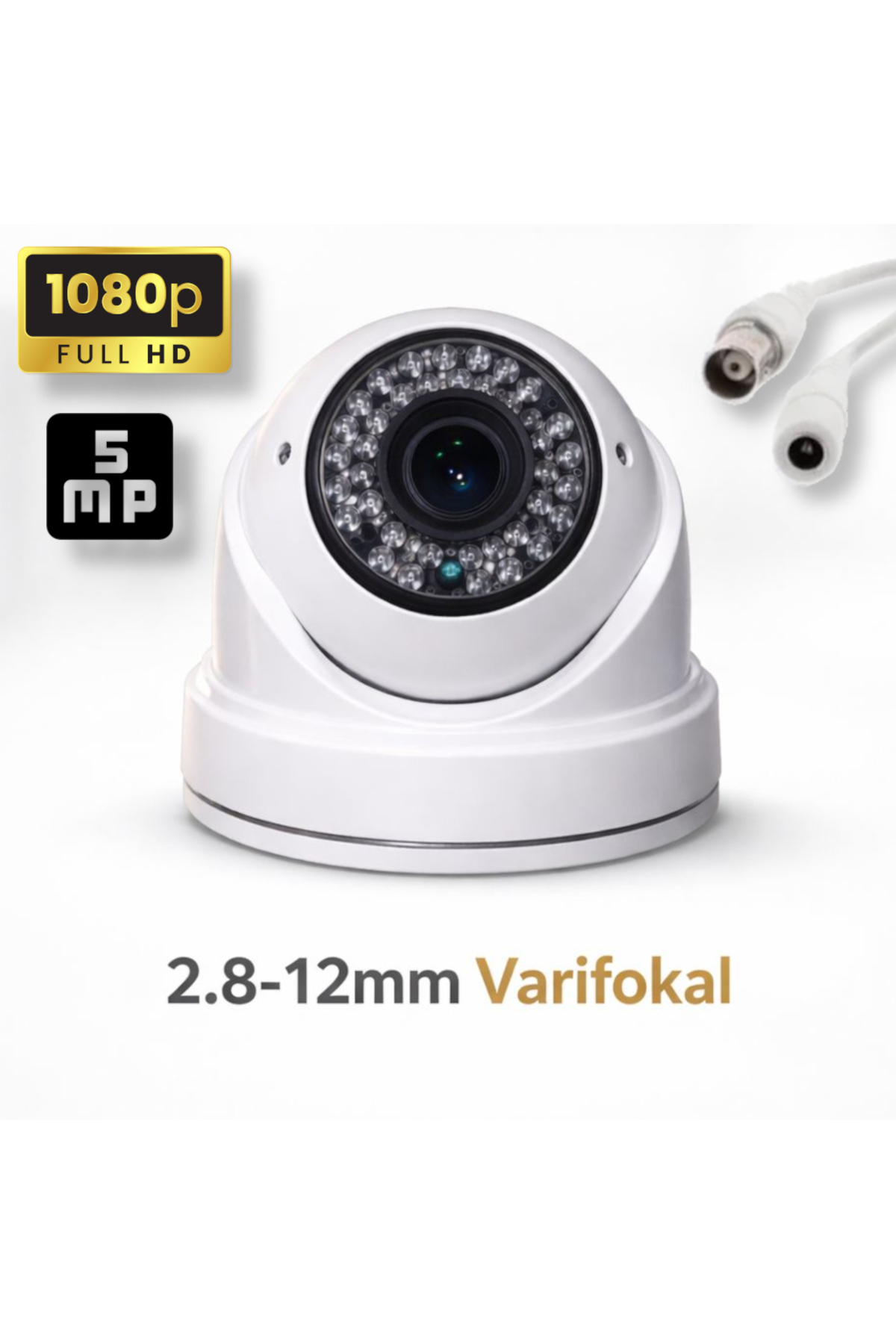 qromax Gece Görüşlü 5MP 2.8 MM -12MM Varifocal Sony Lens 1080P 36