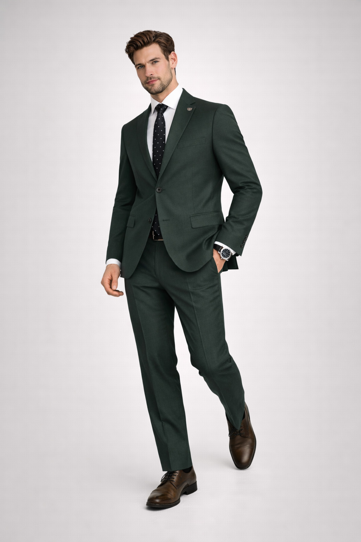 CARLIONE  Slim Fit Erkek Takım Elbise - Şık Modern Premium Tasarım - Görsel 3