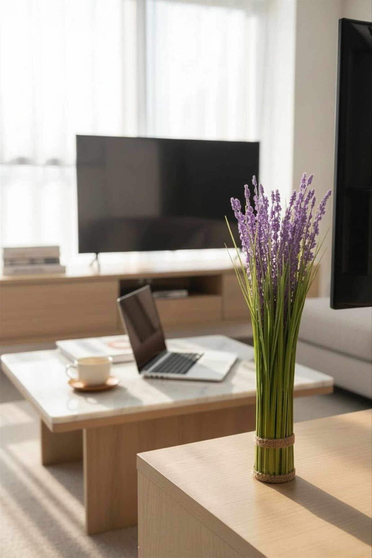 Dekoratif Lavanta Demeti | Yapay Lavanta Çiçeği Ev ve Masa Dekoru