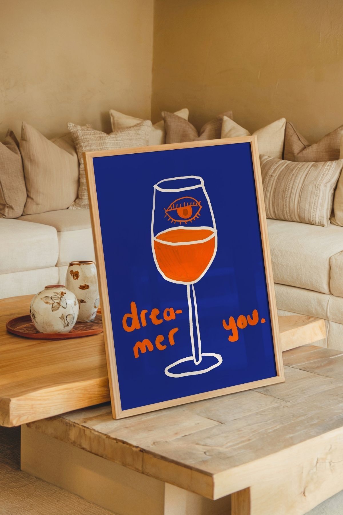 Şarap Kadehi Tablo Modern Yazılı Poster Bar Dekoru Duvar Tablosu Çerçevesiz