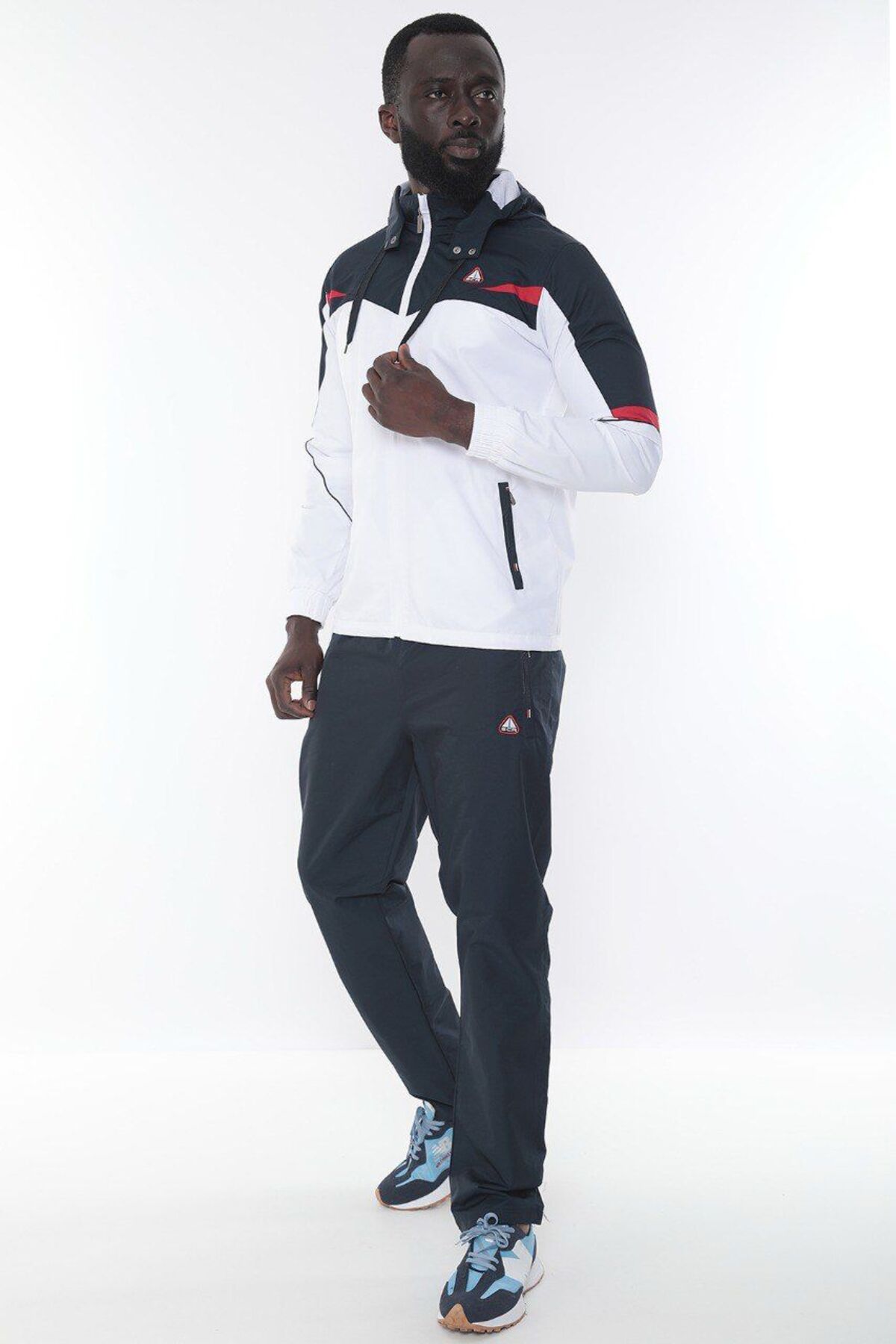 Twill Penye Kumaş Erkek Spor Eşofman Takımı 4349T — سفید