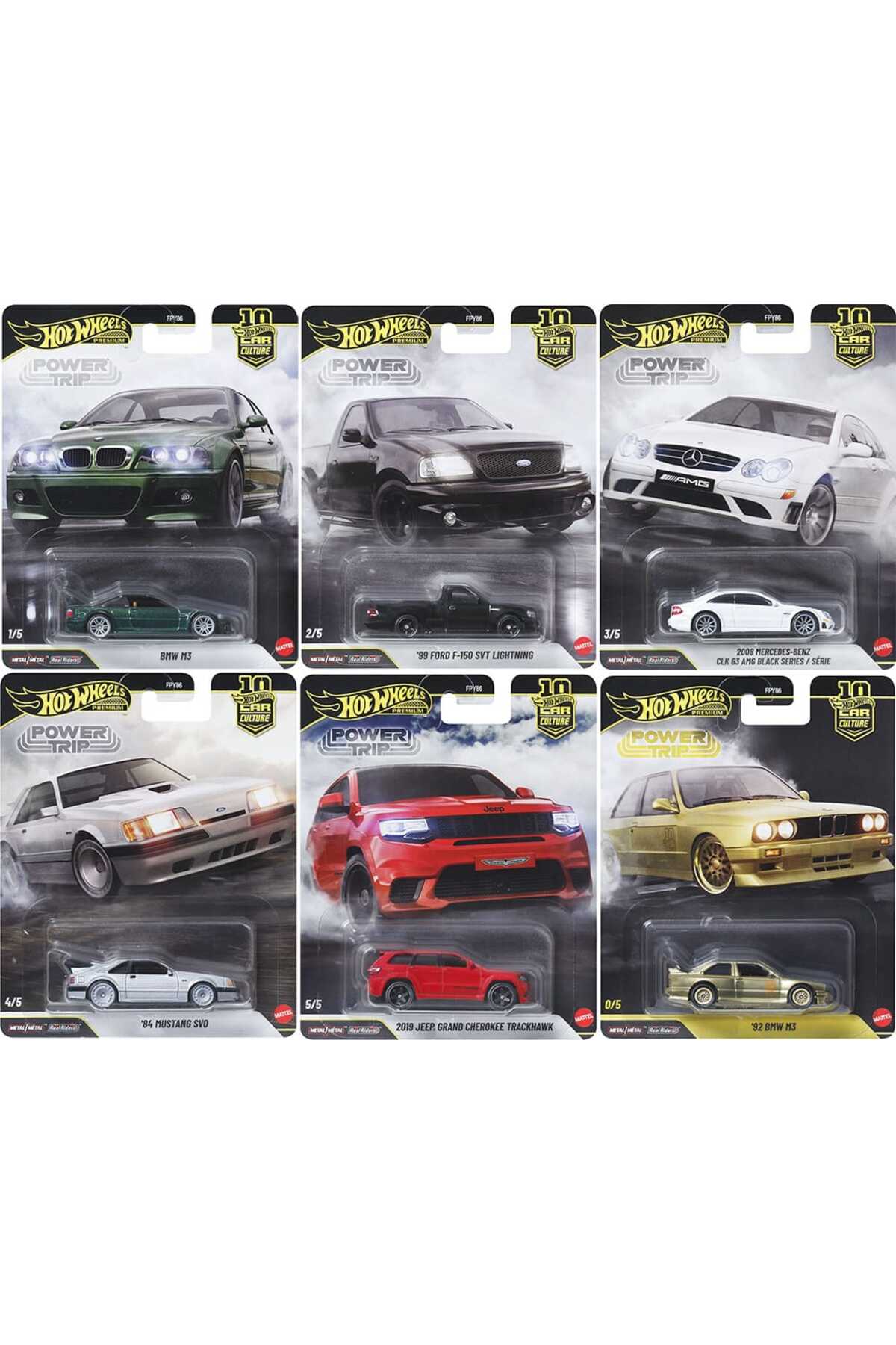 マッスルアクションテクニック DVD 特典セット HOT WHEELS premium power trip CHASE SET 6 adet araç model araba