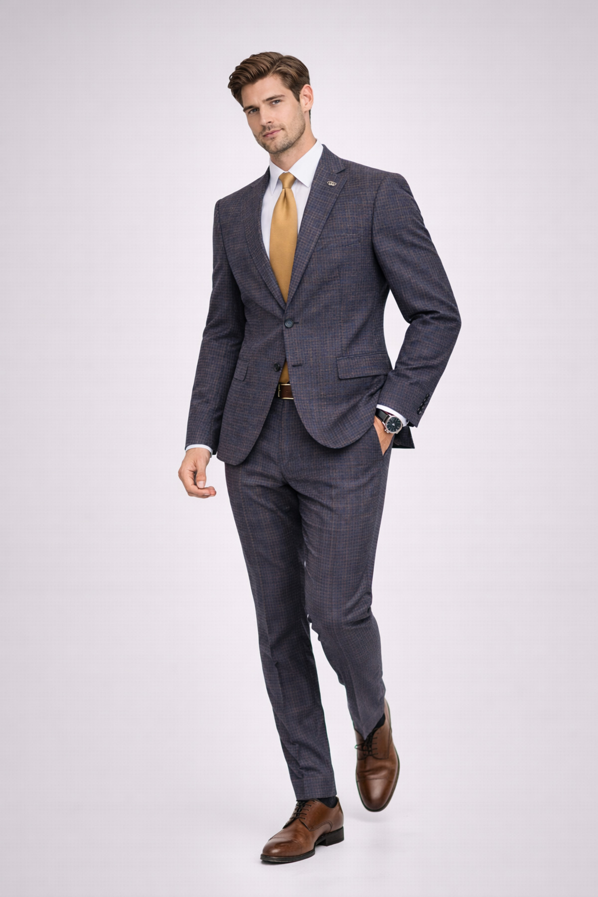 FRANKO CARDİNİ  FABIO CASSEL Slim Fit Erkek Takım Elbise - Şık Modern Premium Tasarım - Görsel 2