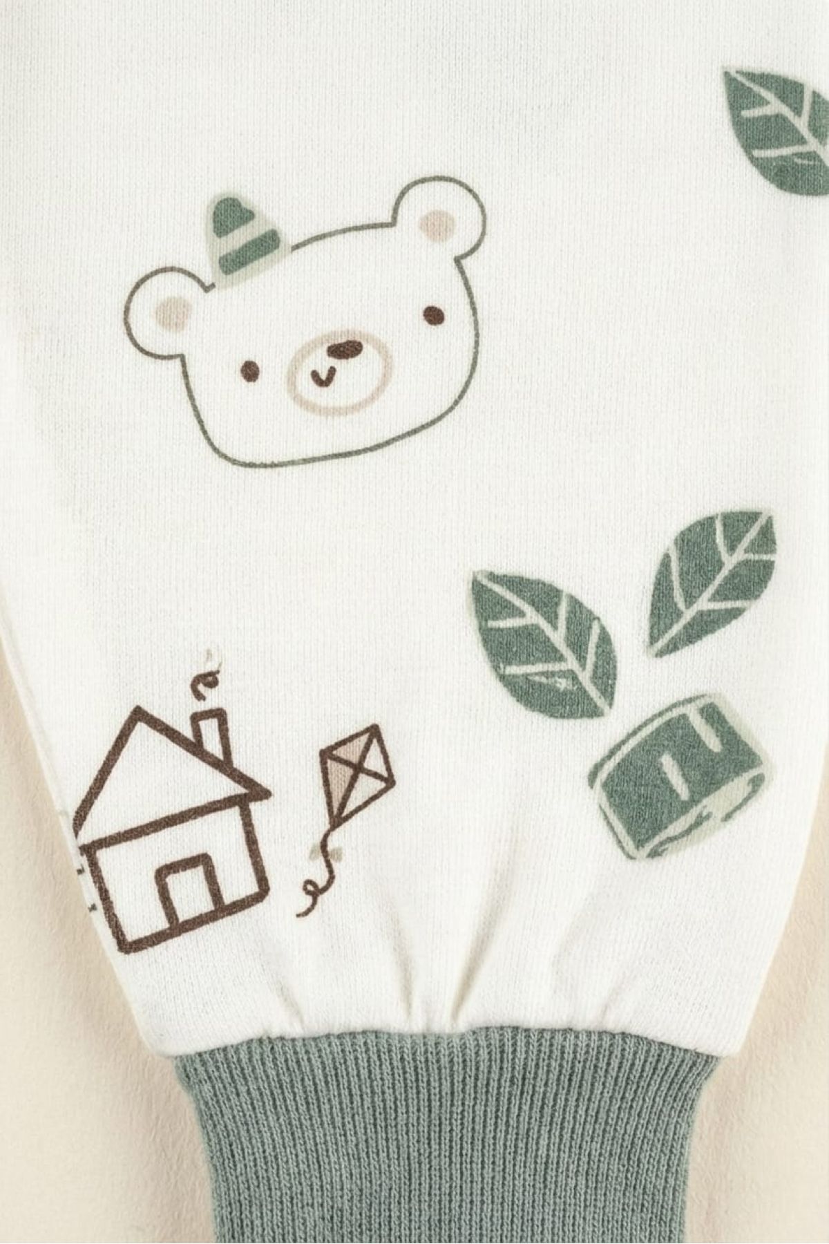 Mother Love %70 Bambu %30 Organik Pamuklu Kendinden Çoraplı Patikli Erkek Bebek Tek Alt Desenli Bebek Pantolon fotoğrafı 7 (önizleme)