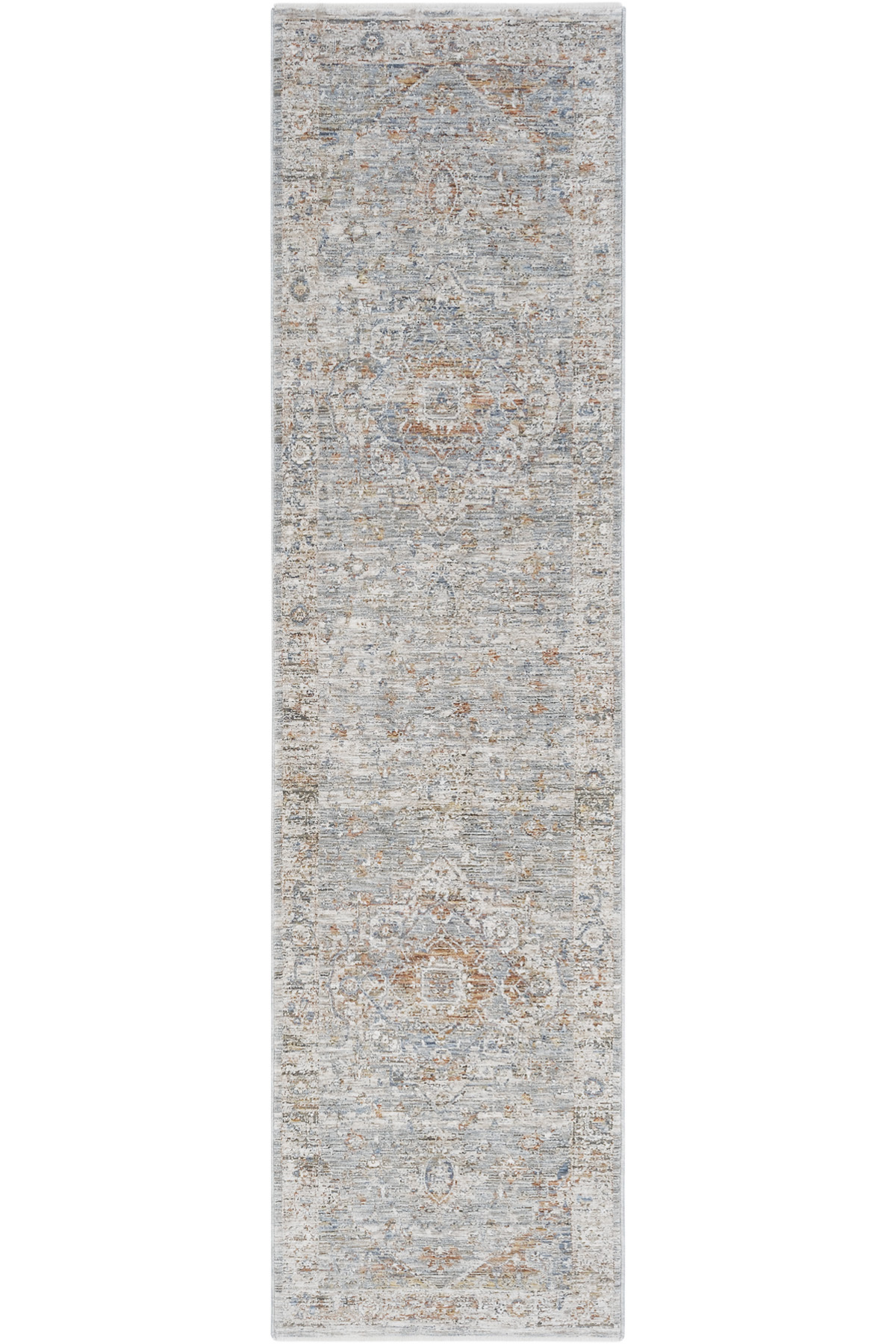 Prime Beige Blue Classic Ethnic Pattern Thin Aged Vintage Long Soft Hallway Entry Carpet Runner