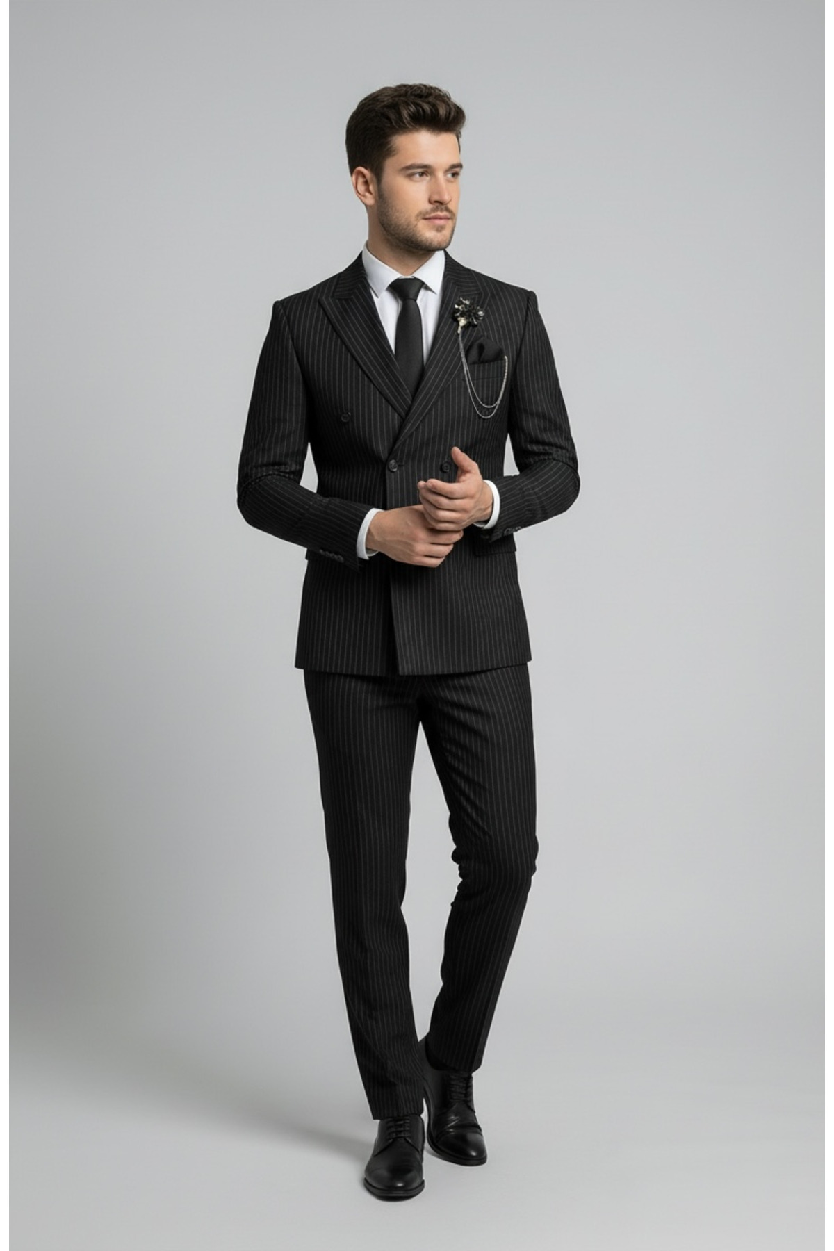 AtlasGiyim Erkek Kruvaze Slim Fit Takım Elbise (2026) görsel 2