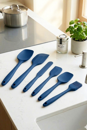 Ela&Elis Arvenza Silikon Mutfak Seti 6 Parça Isıya Dayanıklı Spatula Kaşık Fı...