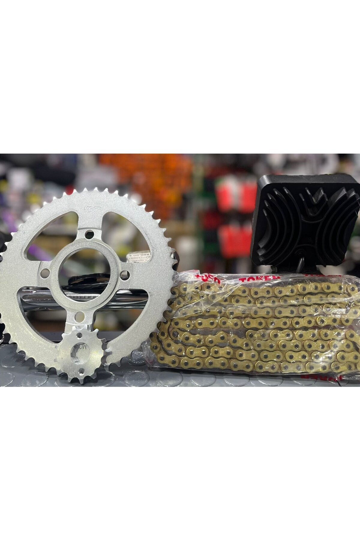 EAYMOTO Kuba Tk 03 Zincir Dişli Seti Oringli Gold sarı Zincir