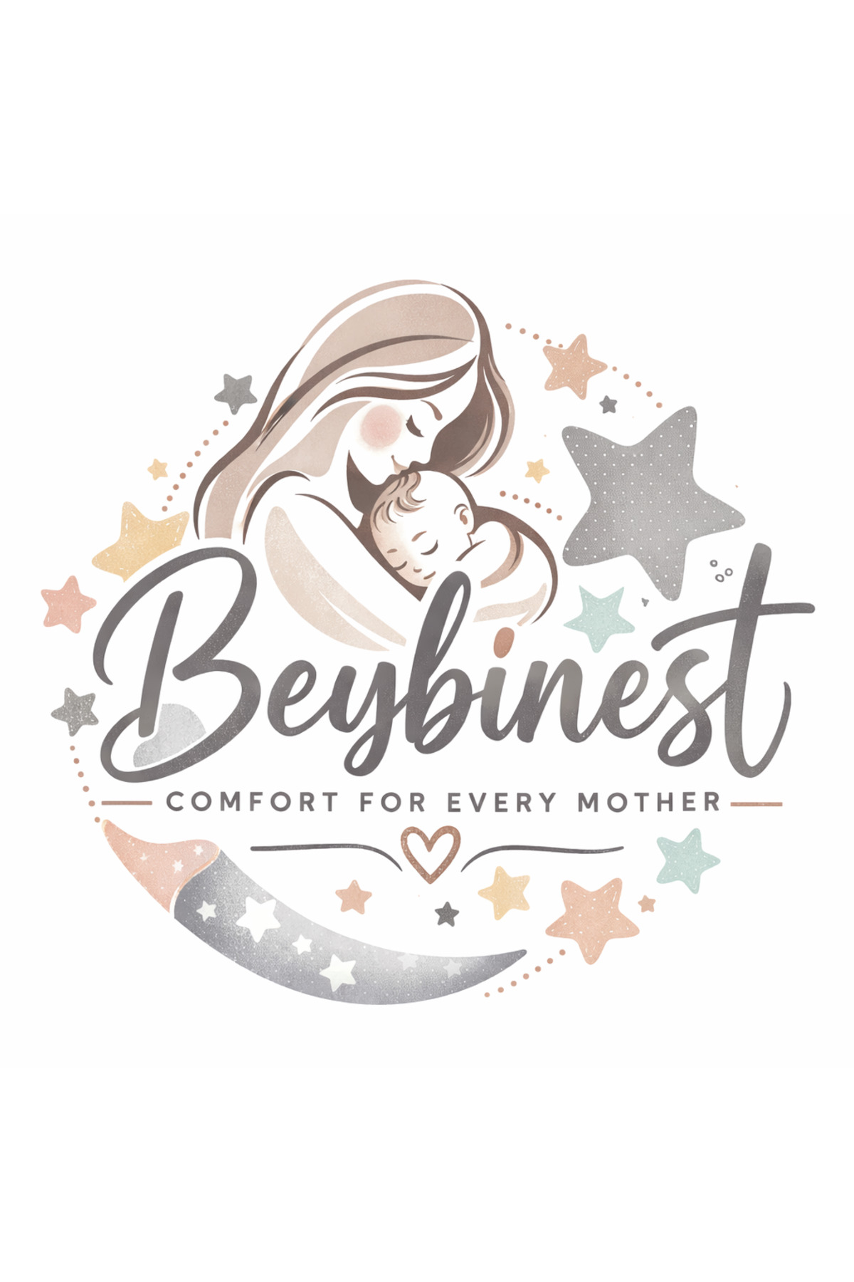 BeybiNest Hamile Yastığı ve Destek Yastığı Organik Pamuklu Renkli yildizlar desen 120x40 cm fotoğrafı 2 (önizleme)