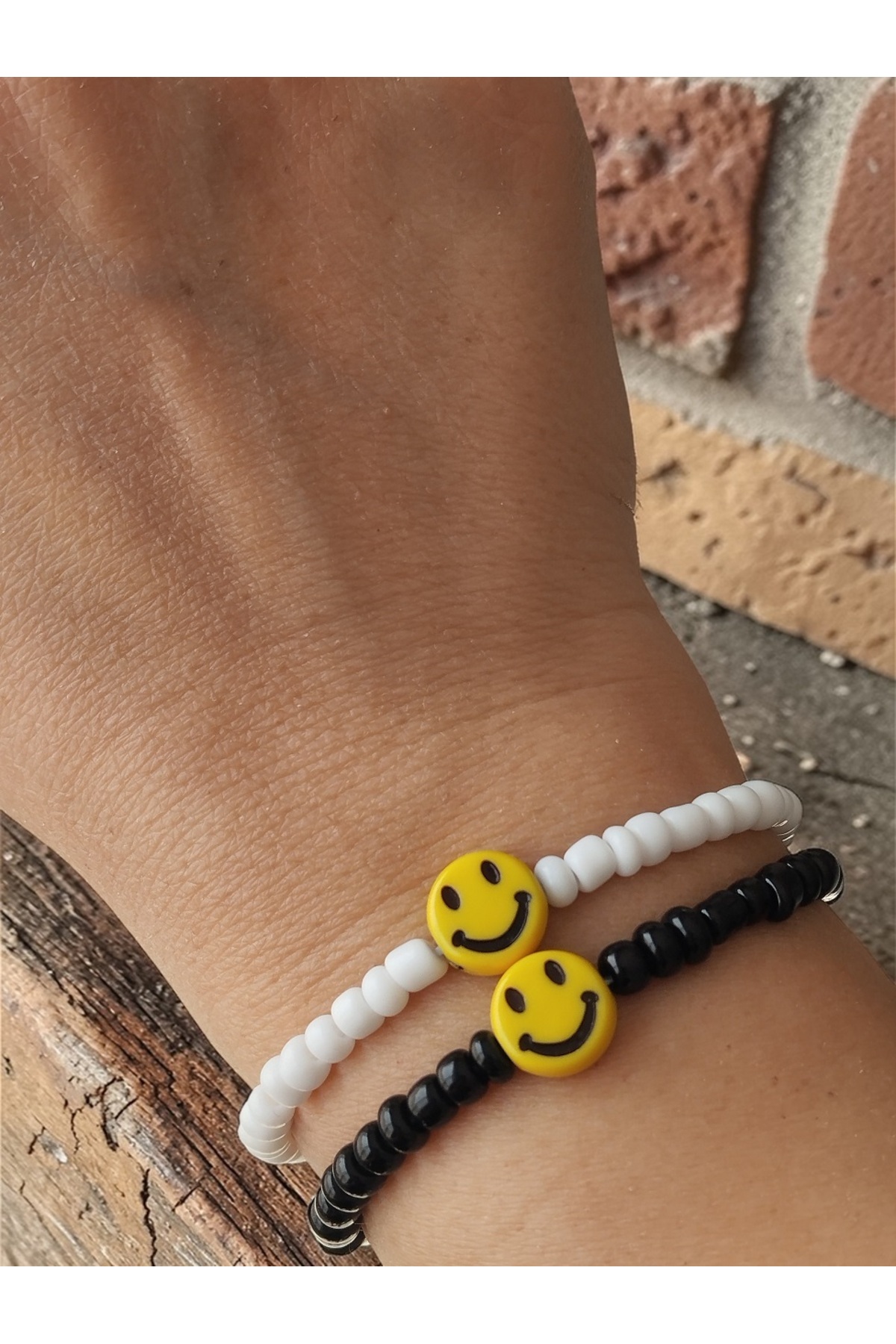 Amabel Jewelerys Motive Yin Yang 2'li Bileklik (Gülenyüz) görsel 2