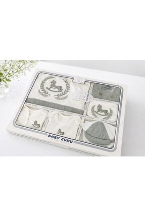 BABY ZUHU Erkek Bebek 10’lu Hastane Çıkışı Seti – Salıncak At Nakışlı