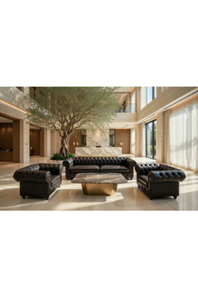 TRENDYOFİX TX-500 Serisi Ortopedik Makam Ofis Oturma Grubu - 3+1+1 Bekleme Se...