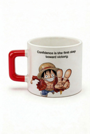 DeseneBak One Piece Luffy Baskılı Seramik Hediye Kupa Bardak