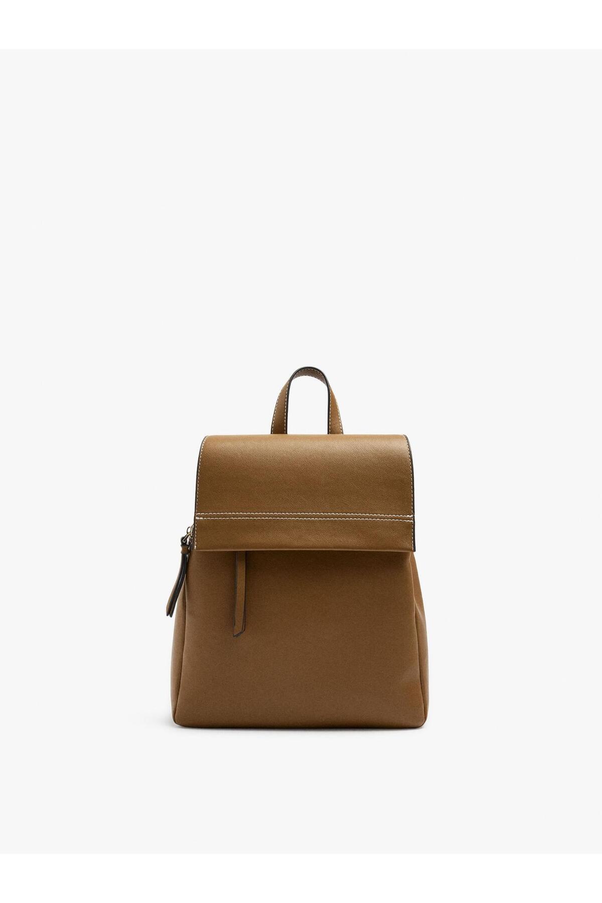 Women's Plain Backpack with Lid