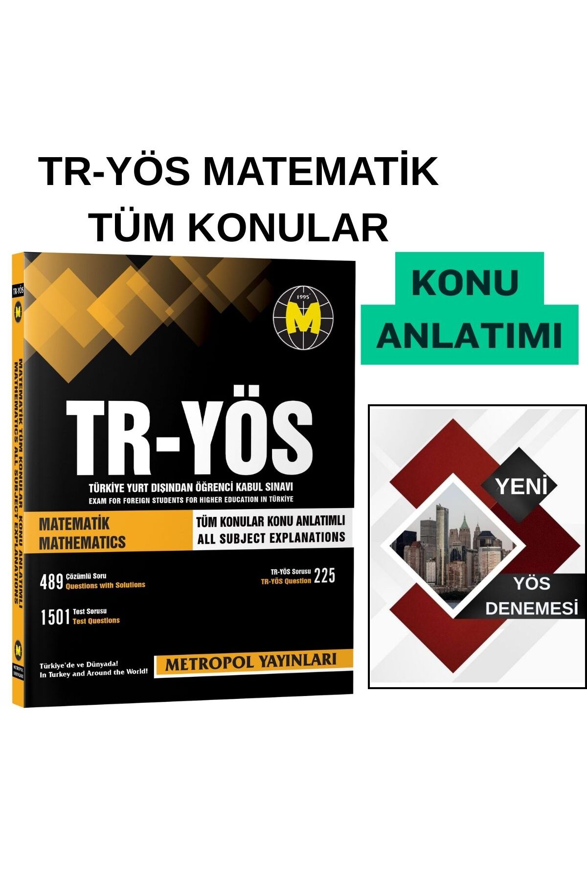 Metropol Yayınları 2026-TR YÖS MATEMATİK TÜM KONULAR KONU ANLATIMI