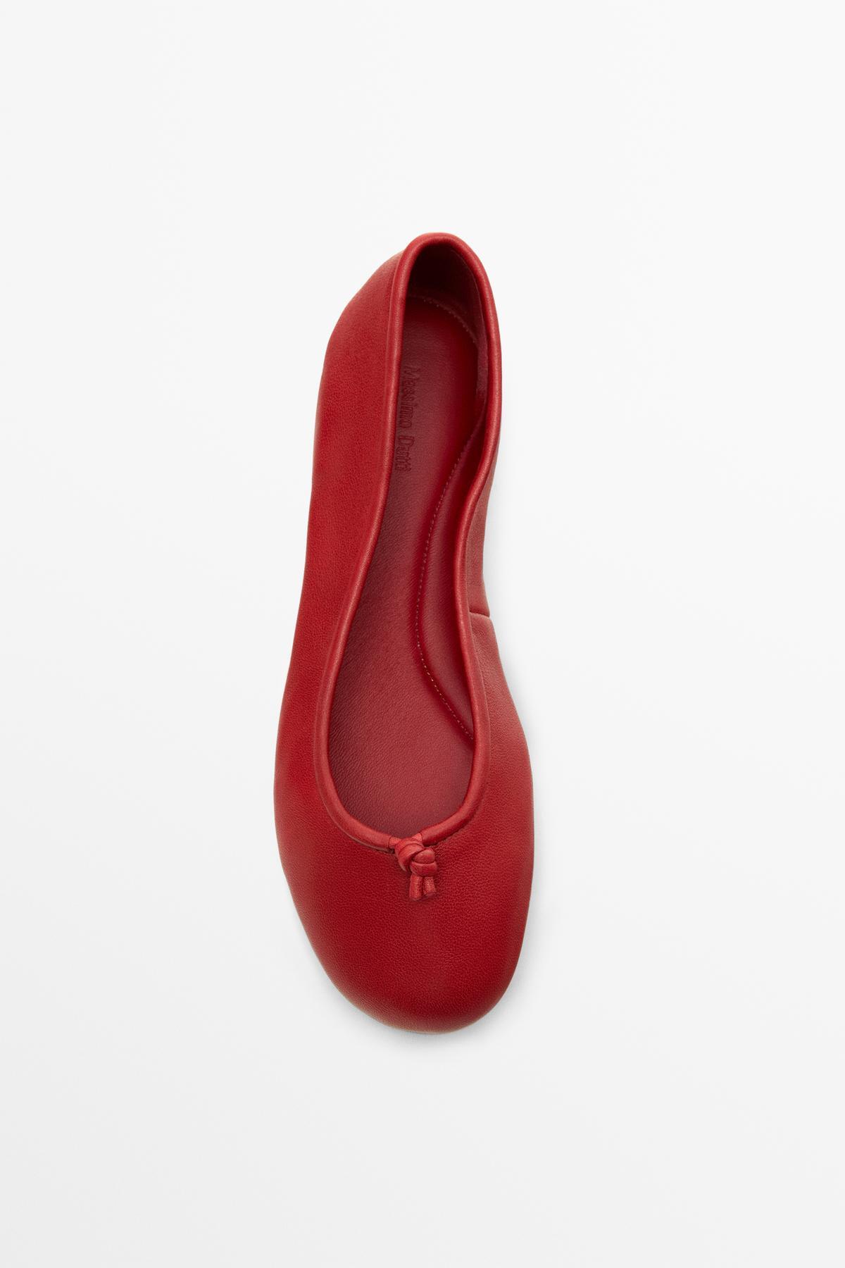 Massimo Dutti  Düğüm detaylı deri babet - Görsel 3