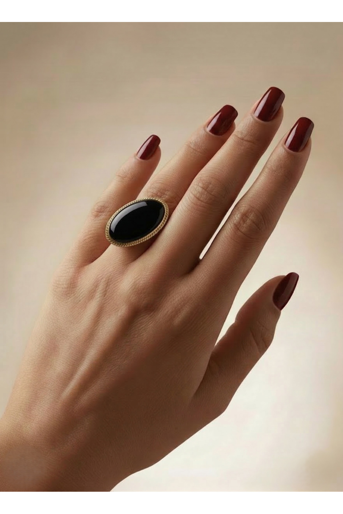 Delicate Reign - Enameled Gold Plated ADJUSTABLE RING