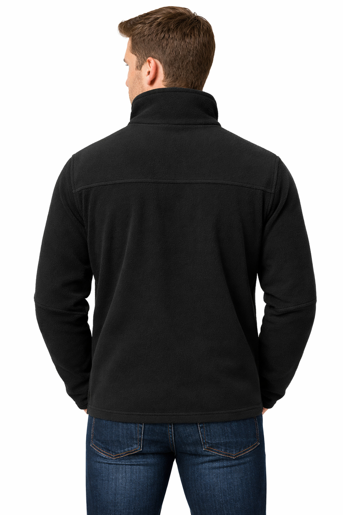 پشم گوسفند مقاوم در برابر سرما یقه استاندارد فیت استاندارد ضد پیلینگ مردانه — مشکی KAEPLR — تصویر 3 از 5