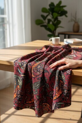Akbaşlar %100 Viskon Yumuşak Dokulu Dokuma Kumaş | 1 Metre | En: 150cm