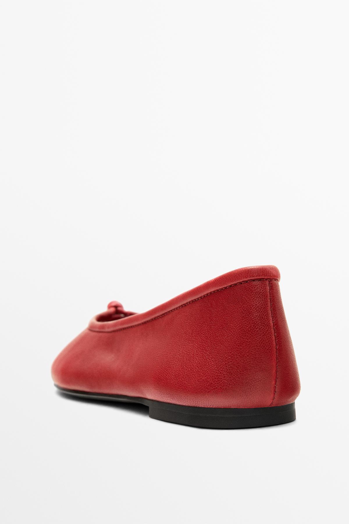 Massimo Dutti  Düğüm detaylı deri babet - Görsel 4