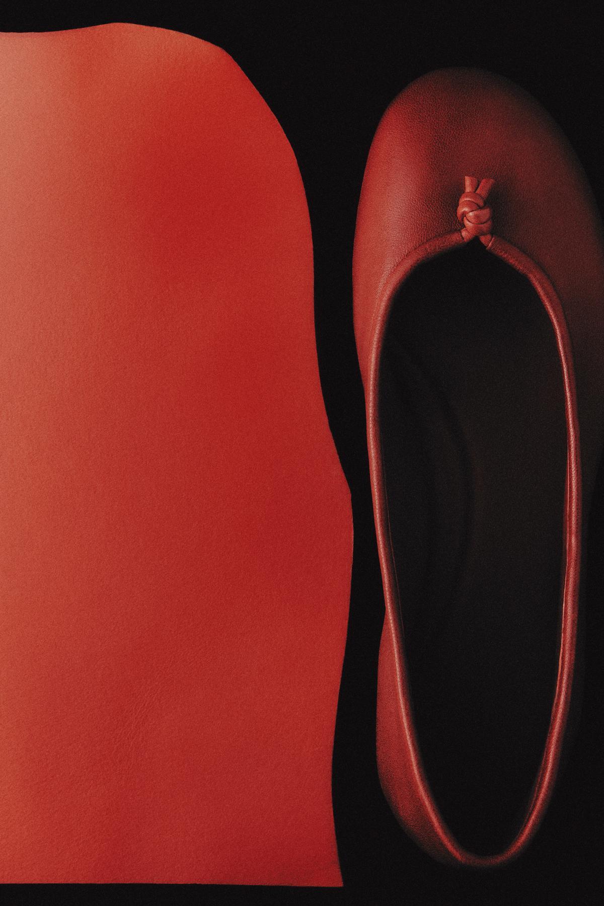 Massimo Dutti  Düğüm detaylı deri babet - Görsel 6