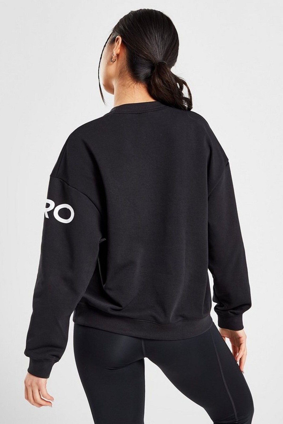 Nike Dri-Fit French Terry Graphic Running Womens Sweatshirt Kadın Cepli Bol Kesim Koşu Sweatshirt Si görsel 2