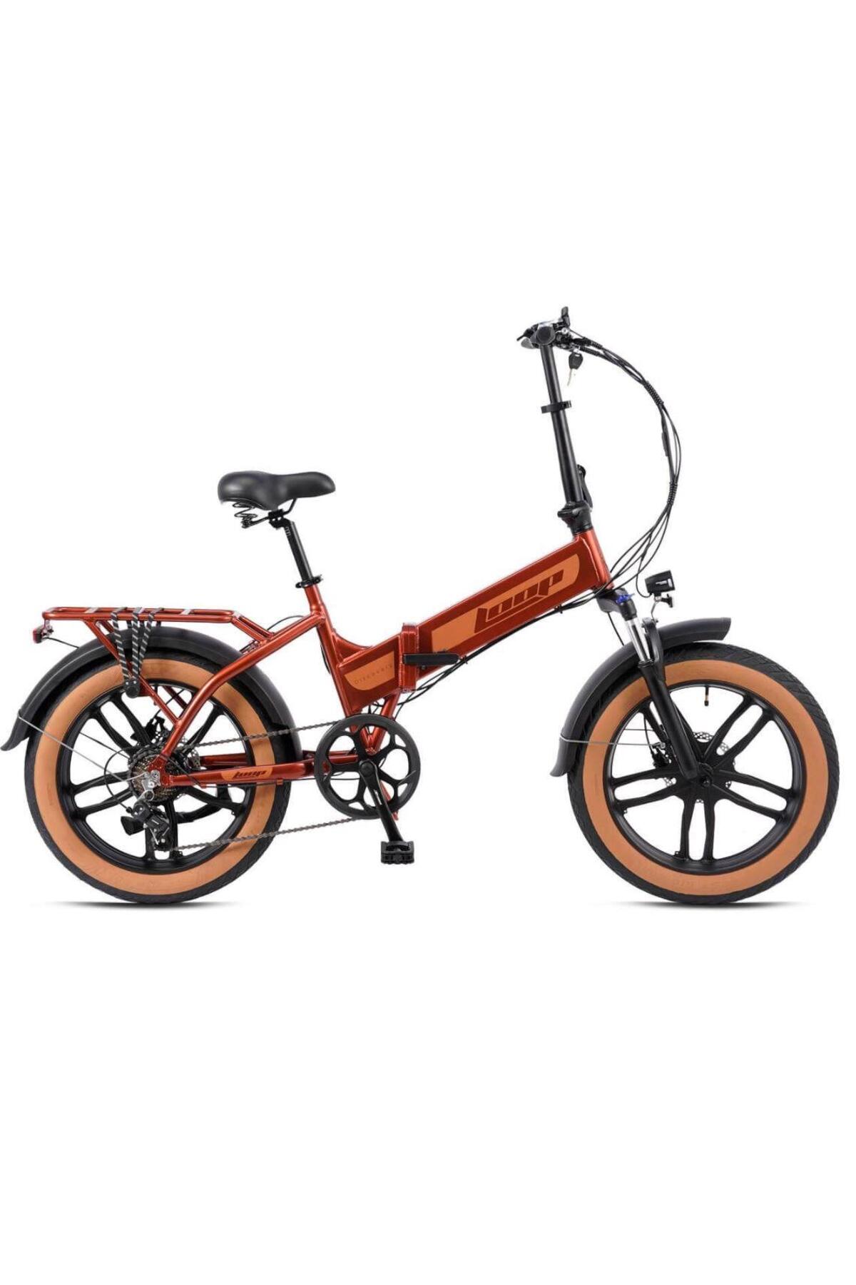 Loop Discovery 20" Rim Fat Bike 7 Speed Hydraulic Brake Electric Folding Bike Copper