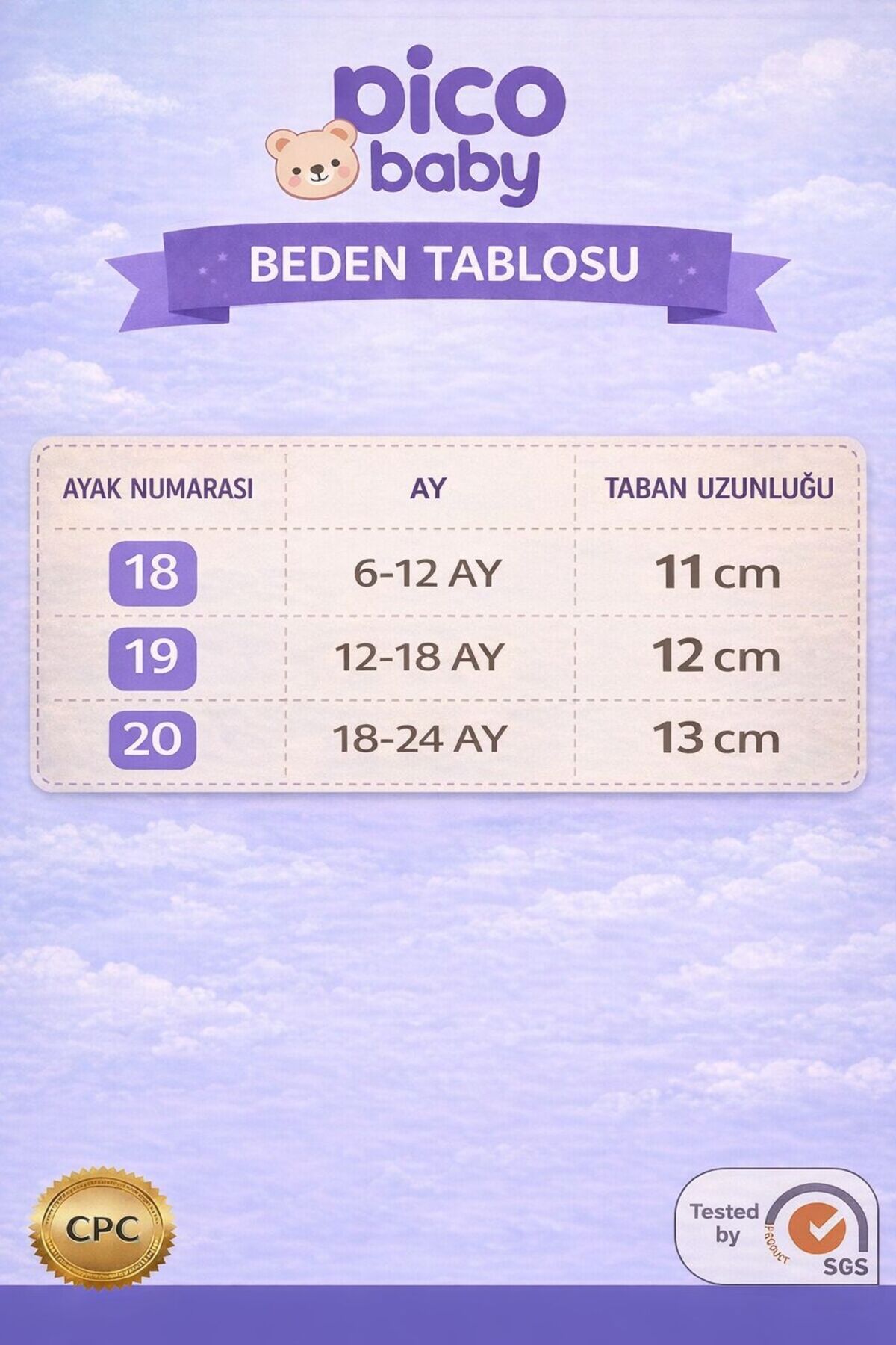 Pico Baby Kaydırmaz Tabanlı / Desenli Pamuklu Yazlık Bebek Patiği / Kreş Ayakkabısı /Esnek ve Yumuşak fotoğrafı 4 (önizleme)