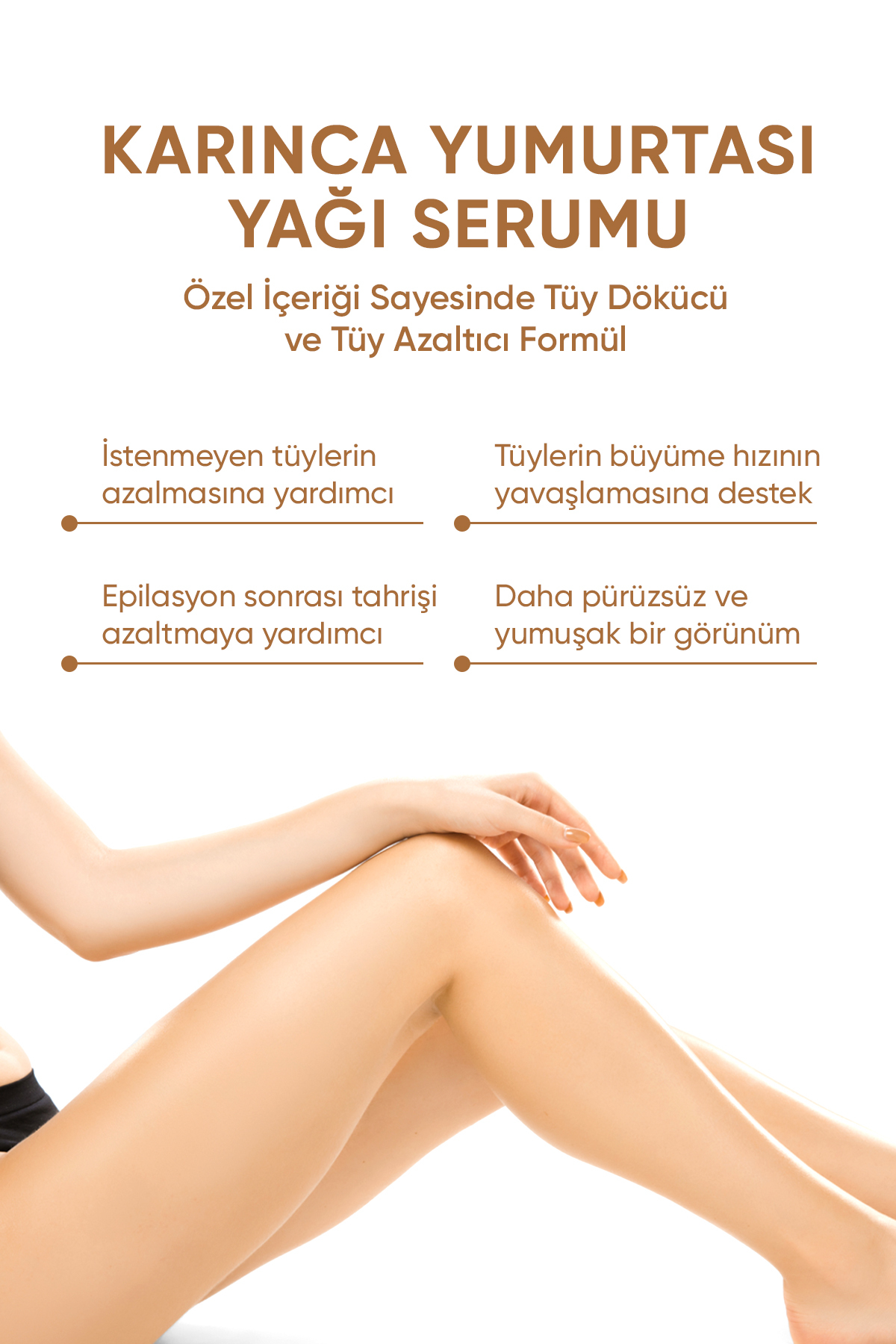 2'li Tüy Bakım Seti - Karınca Yumurtası Yağı Serum - Tüy ve Nemlendirici Süt — BkTüyİncelticiDökücüBakımSet — تصویر 4 از 7